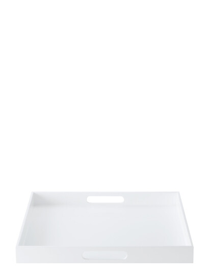 Mojoo Lux Lak Bakke M/Hank - White - 40X40X4CM Mojoo Lux Lak Bakke M/Hank - White - 40X40X4CM