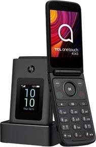 TCL Onetouch 4043 4G Funksjonstelefon med Dobbelt-SIM Grå