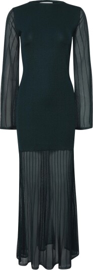 Malina Haisley Sheer Knitted Maxi Dress Green XS