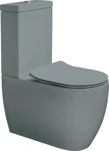 LAVABO GLOMP RIMLESS GULVSTÅENDE TOALETT MATT GRÅ LAVABO GLOMP RIMLESS GULVSTÅENDE TOALETT MATT GRÅ