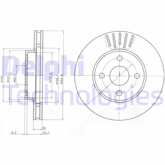 Bremseskive DELPHI BG3781