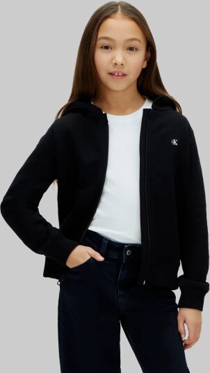 Calvin Klein Mini Badge Zip Hoodie Black 128