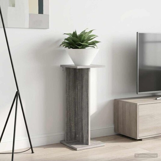 vidaXL Planteholder Grå Sonoma 25 x 25,5 x 60,5 cm Konstruert tre