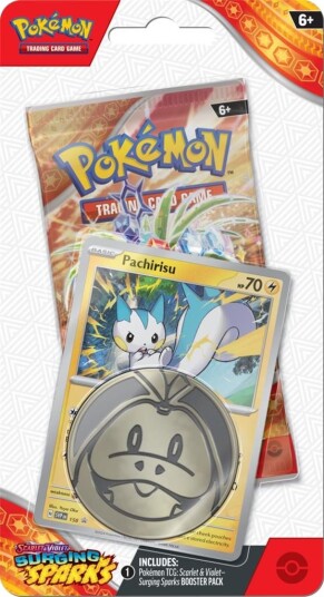 Pokemon TCG Scarlet & Violet Kort Surging Sparks Checklane Pokémonkort Pachirisu 6+ År