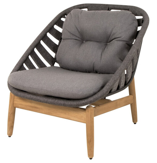 Cane-line Stington lounge lenestol Teak/grå Grå
