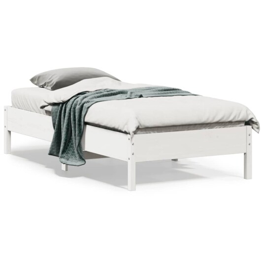  Sengeramme uten madrass hvit 90x190 cm heltre furu 8721012428850