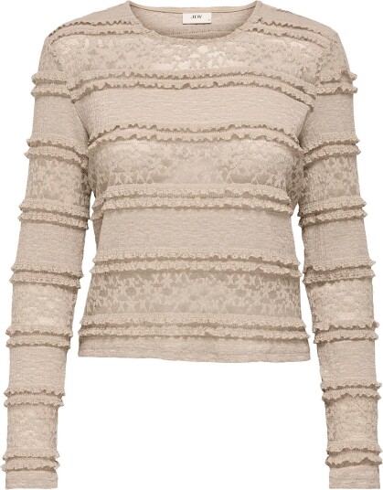 JDY Jdysarah L/S Lace Top Jrs Noos   Beige   XS