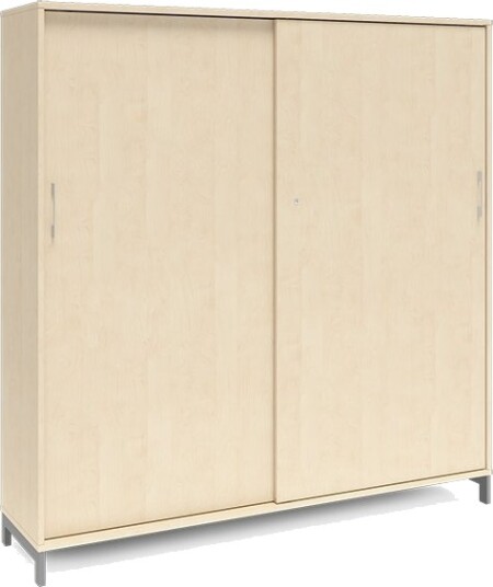 Kontorskab Dna, 1600X1660 Mm, Birk/Alugrå 4A4 Kontorskab Dna, 1600X1660 Mm, Birk/Alugrå 4A4