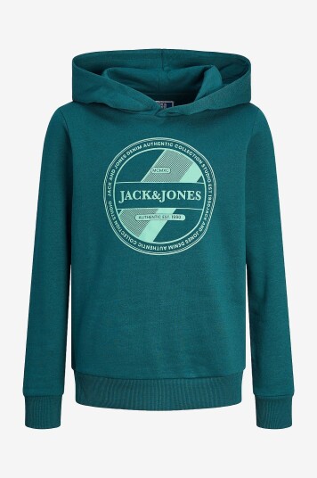 Jack & Jones Junior Hettegenser jjRio Sweat Hood Jnr Grå
