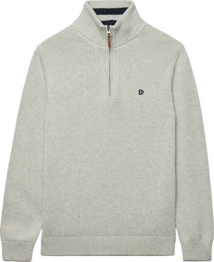 Superdry Cotton Classics Knit Henley   GREY MARL   XL