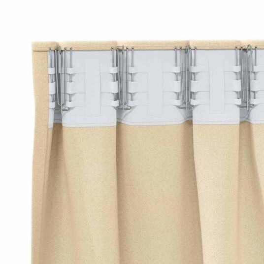  Gardiner med gardiner 2 pcs Krem Polyester