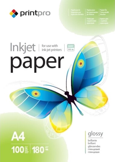 Printpro Fotopapir For A4 Skriver Pge180100a4