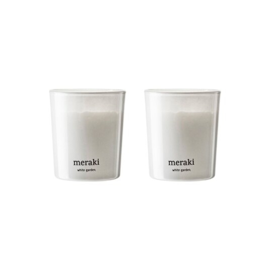 Meraki duftlys 12 timer 2 pk White garden Meraki duftlys 12 timer 2 pk White garden