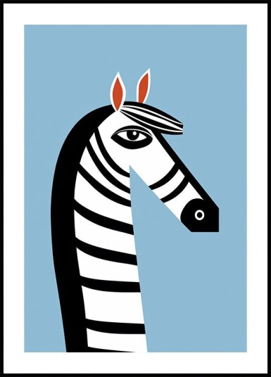 Bold Graphic Zebra Plakat Plakat / 50x70cm