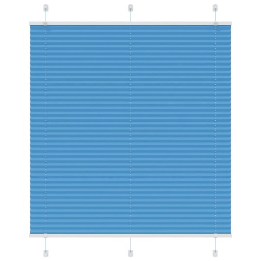 Plisségardin Blå 115x100 cm Stoffbredde 114,4 Polyester