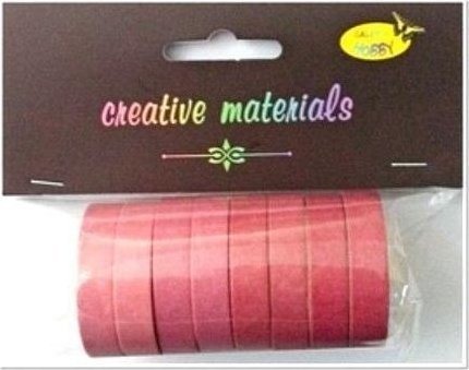 Rosa Papirtape 10 Mm 8 Stk