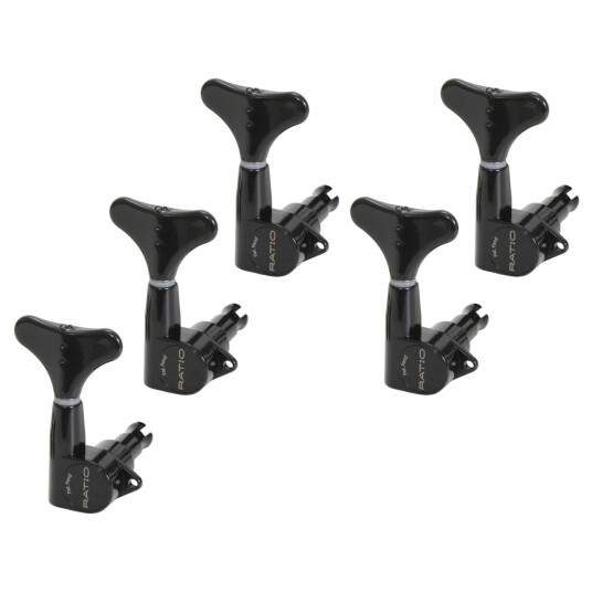 Graph Tech Prb-5500-B0 Ratio Bass Machine Heads 5-In-Line Left - Svart Graph Tech Prb-5500-B0 Ratio Bass Machine Heads 5-In-Line Left - Svart