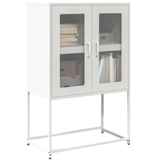 Highboard Hvit 68x39x107 cm Stål 8721158372130