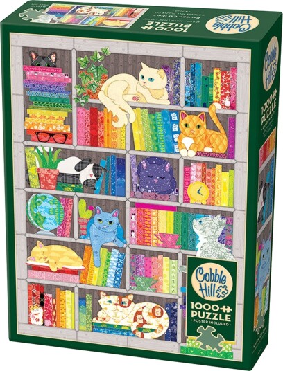 Cobble Hill Puslespill 1000 Brikker Rainbow Cat Quilt