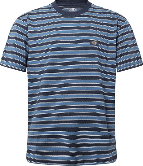 Dickies Stripe Ss Tee - NAVY BLUE - XL