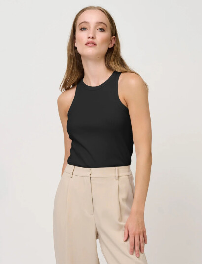 Bruuns Bazaar Katybb Rib Tank Top - Black - L Bruuns Bazaar Katybb Rib Tank Top - Black - L