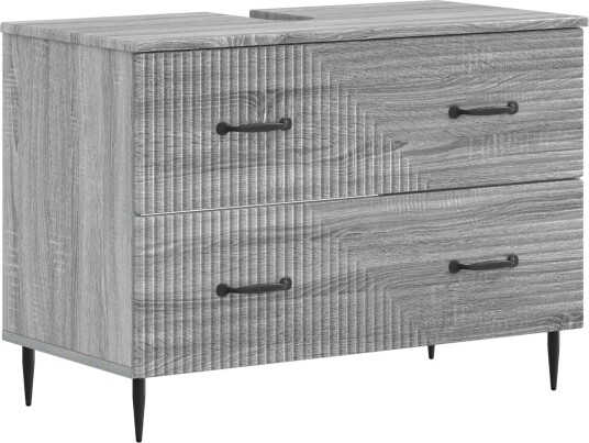 vidaXL Baderomsvaskeskap HAARLEM Grå Sonoma 82 x 41 x 58,5 cm