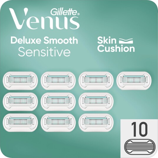 Gillette Venus Deluxe Smooth Sensitive Barberblader 10 stk.