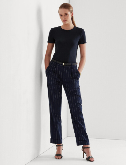 Lauren Ralph Lauren Stretch Cotton Tee - Navy - L