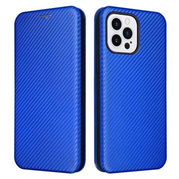 iPhone 14 Pro Max Flip-deksel Karbonfiber Blå