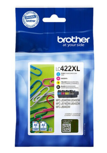 Brother LC422XL blekkpatron samlepakke (sort+farger)