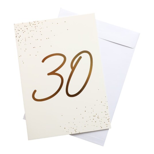 30 År Kjempestort Gratulasjonskort med Konvolutt i A4 Format