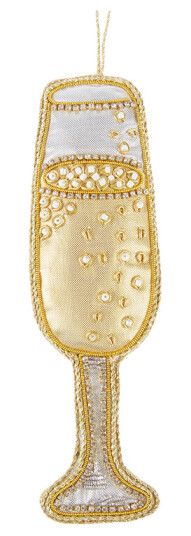 Tinker Tailor Champagneglass med broderinger 15,5cm gull