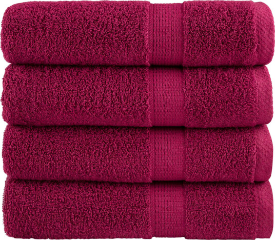 vidaXL Premium håndklær SOLUND 4 stk burgunder 50x100 cm 600gsm vidaXL Premium håndklær SOLUND 4 stk burgunder 50x100 cm 600gsm