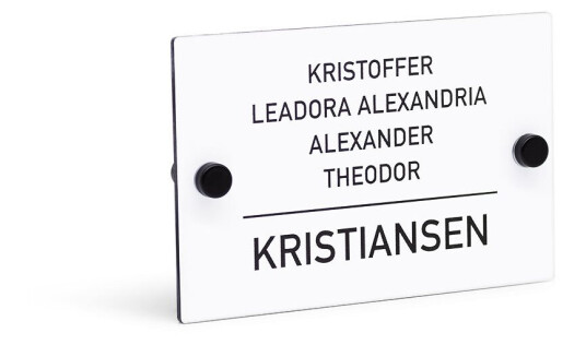 Dørskilt Moderne Lite hvit