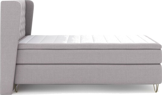 Select No 6 Komplett Sengepakke 120x200 Medium Memory/Pocket - Lysegrå/V-formede Metallben