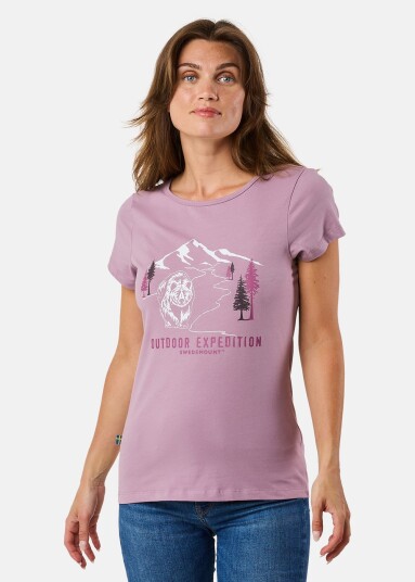 Swedemount Forest Tee W Pale Mauve Bear 38 T-Shirts