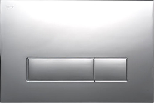 MEPAorbit betjeningsplate, 2-delt, blank krom, utenpåliggende/Planum chrome
