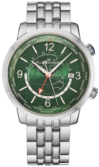 Alexander Herreklokke A171B 04 Journeyman Grønn/Stål Ø42 mm
