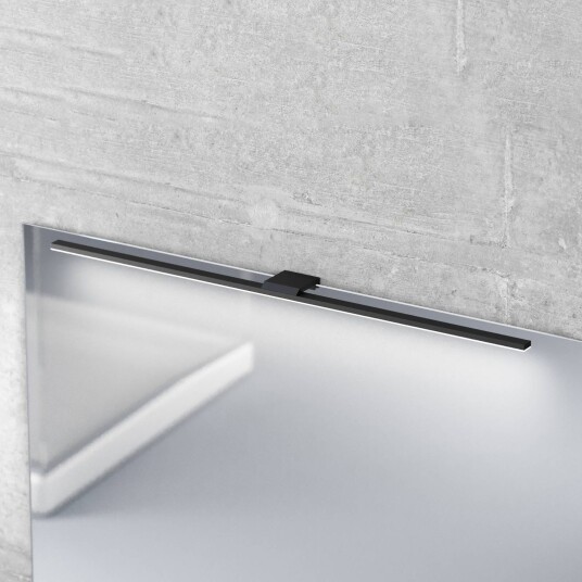 MCJ LED-speilbelysning Triga IP44 svart 80 cm 4 000K MCJ LED-speilbelysning Triga IP44 svart 80 cm 4 000K
