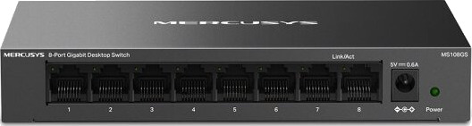 Mercusys Ms108gs, Uhåndtert, Gigabit Ethernet (10/100/1000), Full Tosidig, Kan Monteres På Vegg Mercusys Ms108gs, Uhåndtert, Gigabit Ethernet (10/100/1000), Full Tosidig, Kan Monteres På Vegg