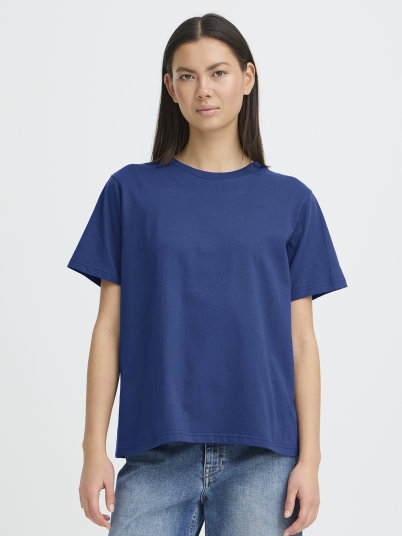 Ichi Palmer Loose Short Sleeve Blå M Ichi Palmer Loose Short Sleeve Blå M