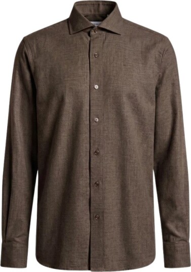 Peserico Herre Skjorter Brun XL,