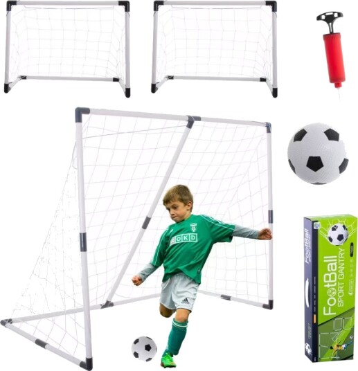 Barnefotballmål 2i1 143x110x70cm