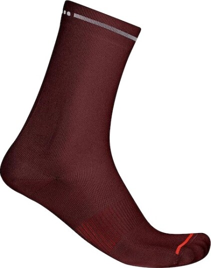 Castelli Premio Evo 18 sykkelsokker deep bordeaux