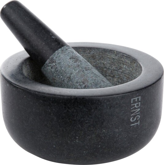 Ernst morter svart granitt Stor Ø 14 cm