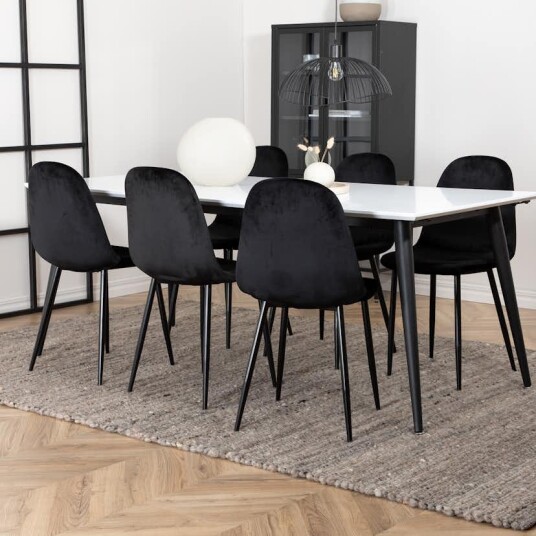 Venture Home Spisegruppe Venture Home Jolie med 6 Pobbie Stoler Metall GR22066