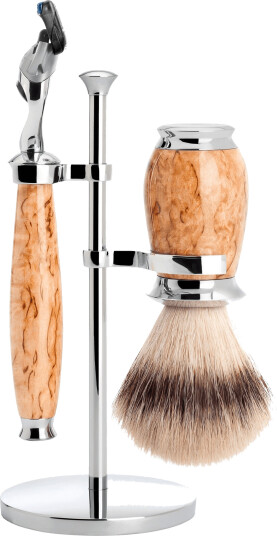 Mühle Purist barbersett i karelsk bjørk - Fusion Mühle Purist barbersett i karelsk bjørk - Fusion