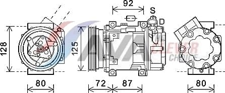 AC kompressor AVA Clever Choice DNAK429 AC kompressor AVA Clever Choice DNAK429