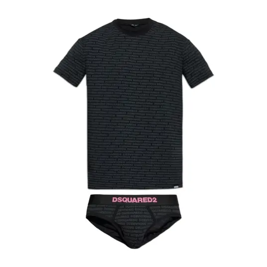Dsquared2 Herre Natt og Loungeklær Svart S, Dsquared2 Herre Natt og Loungeklær Svart S,