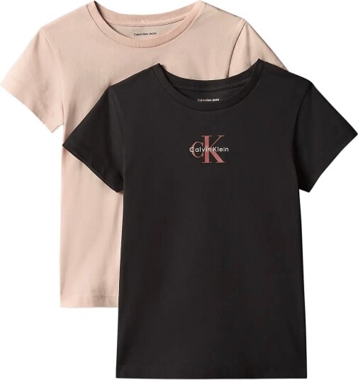 Calvin Klein 2Pk Ck Slim Ss T Shirt Black 164 x 14 Calvin Klein 2Pk Ck Slim Ss T Shirt Black 164 x 14